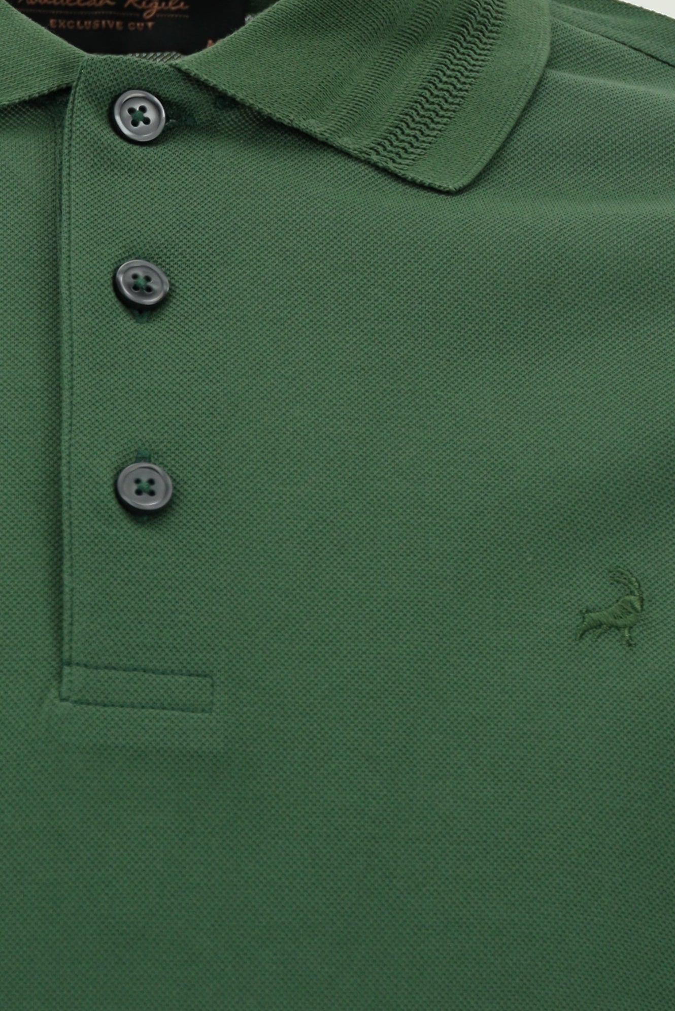 Nefti Slim Fit Dar Kesim Nakışlı Merserize Pamuk Polo Yaka T-shirt