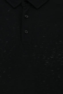 Siyah Slim Fit Dar Kesim Nak??l? Pamuklu Lyocell Polo Yaka T-shirt-Abdullah Ki??l?