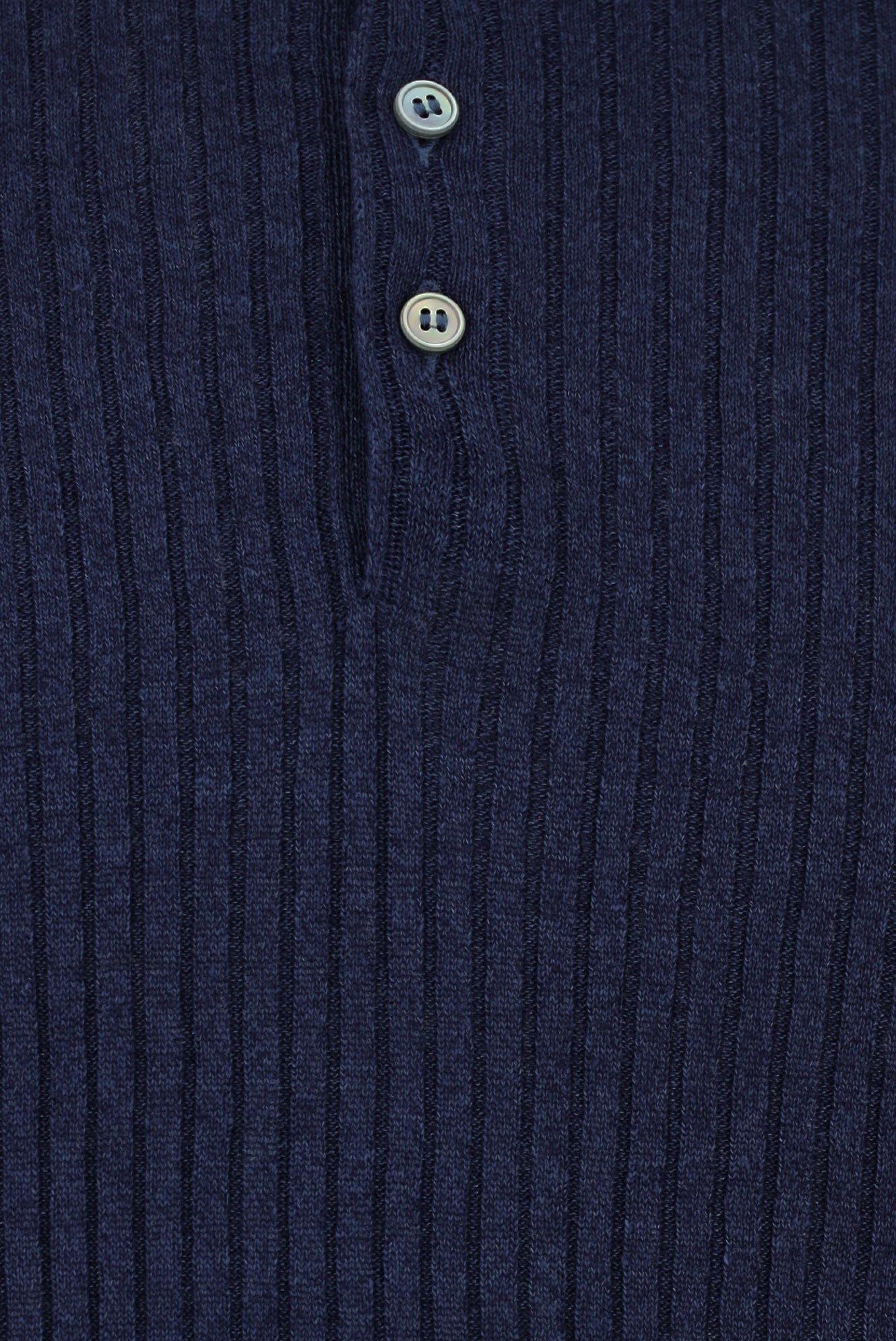 Koyu Lacivert Slim Fit Dar Kesim Çizgili Pamuklu Keten İtalyan Triko Polo T-shirt