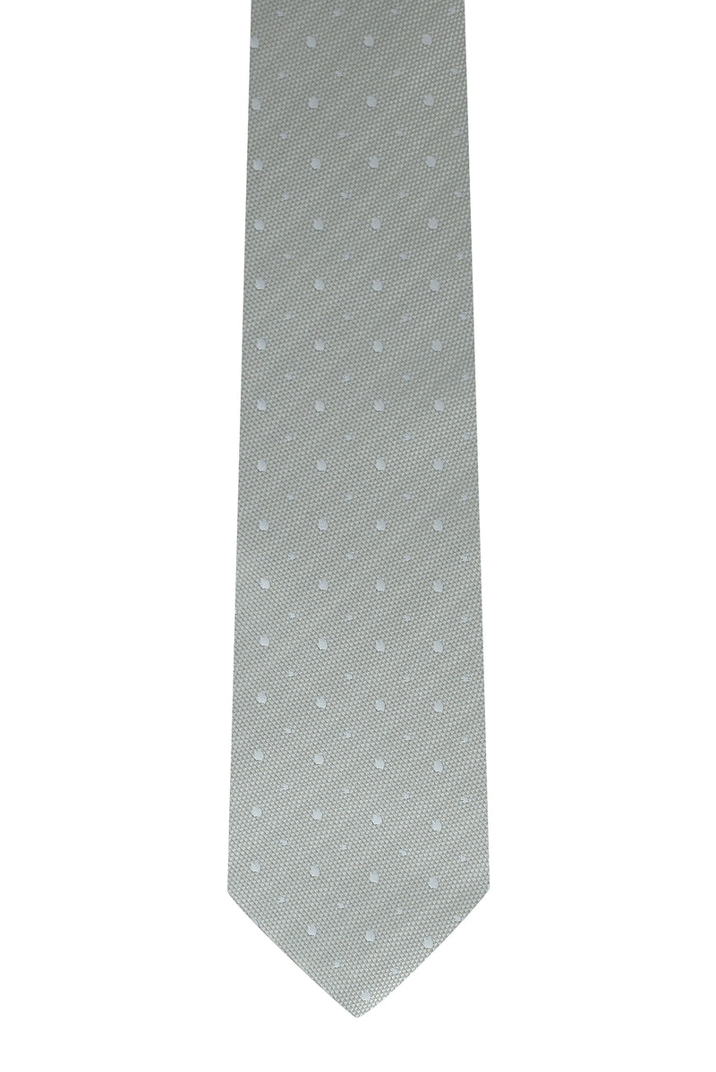 Açık Gri Desenli Kravat