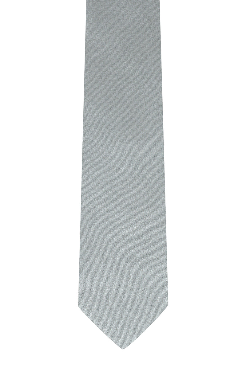 Açık Gri Armür Desenli Kravat