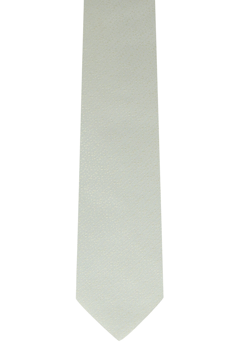 Krem Armür Desenli Kravat