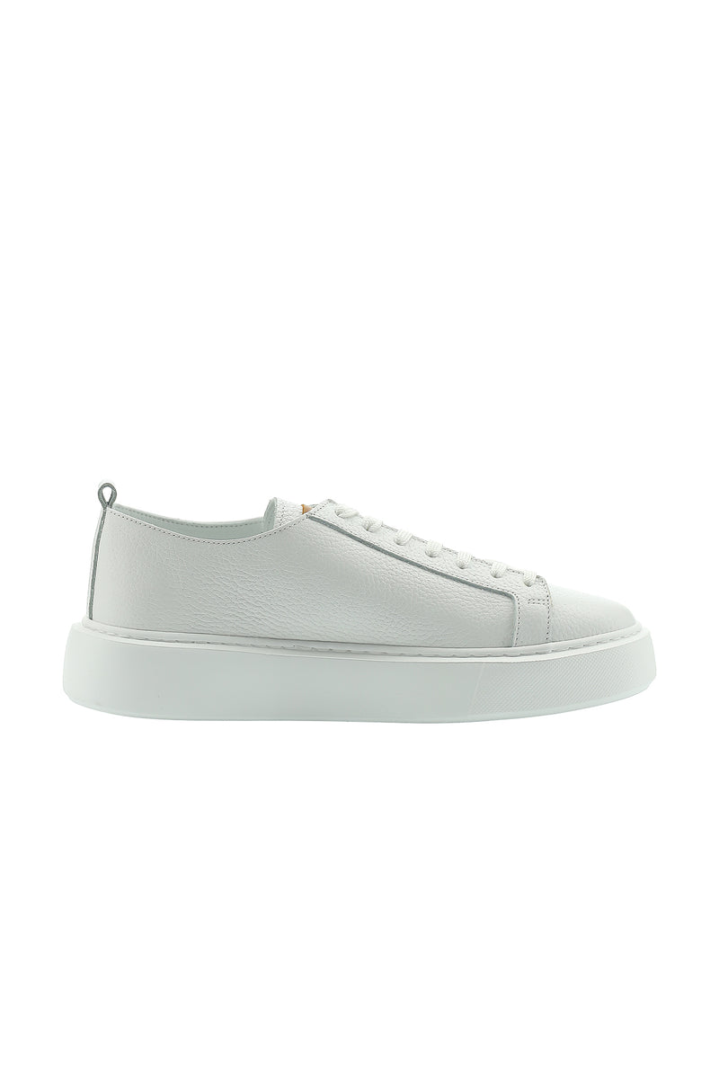 Beyaz Sneaker Deri Ayakkabı
