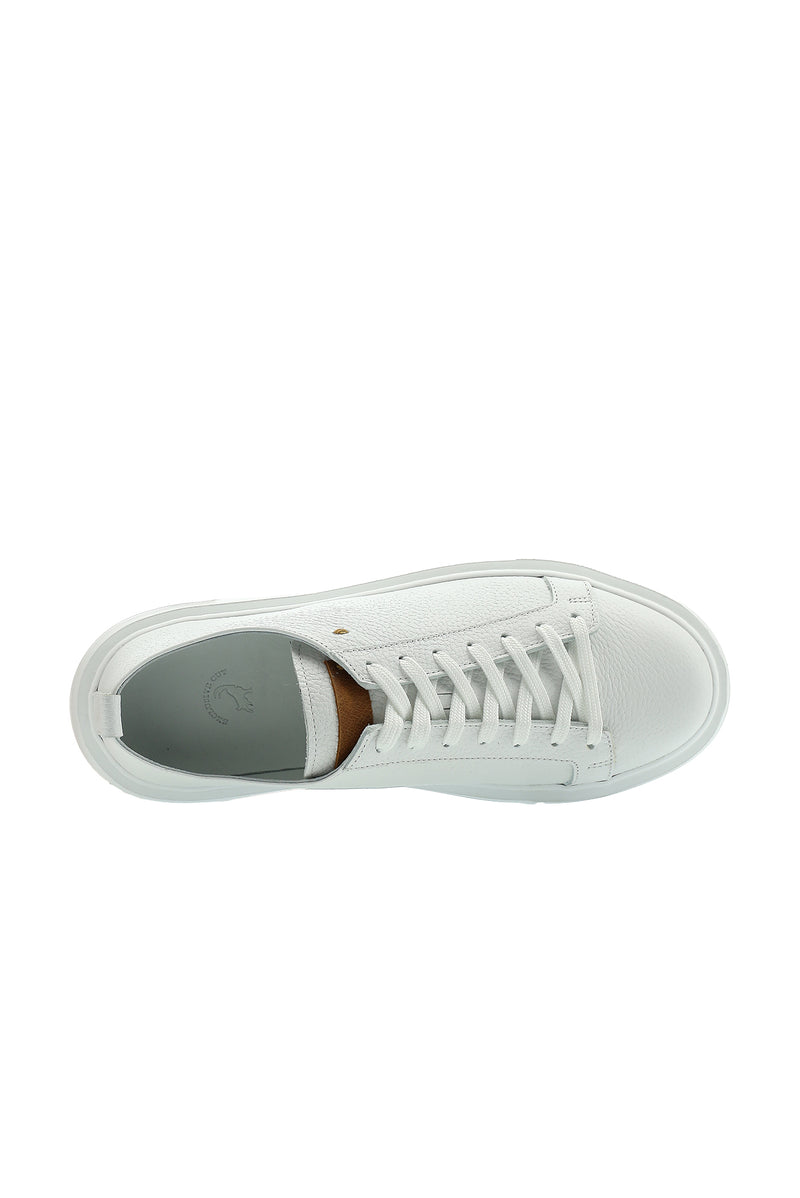 Beyaz Sneaker Deri Ayakkabı