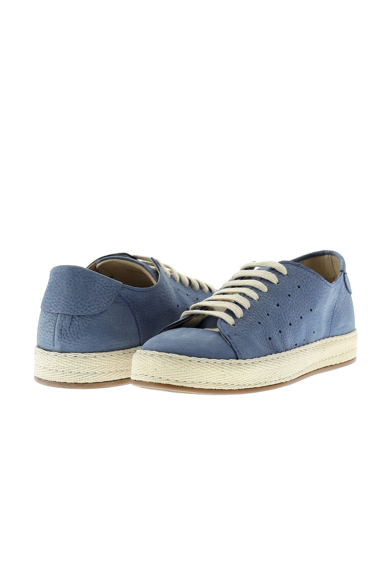 Mavi Sneaker Deri Ayakkabı