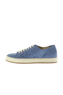 Mavi Sneaker Deri Ayakkabı