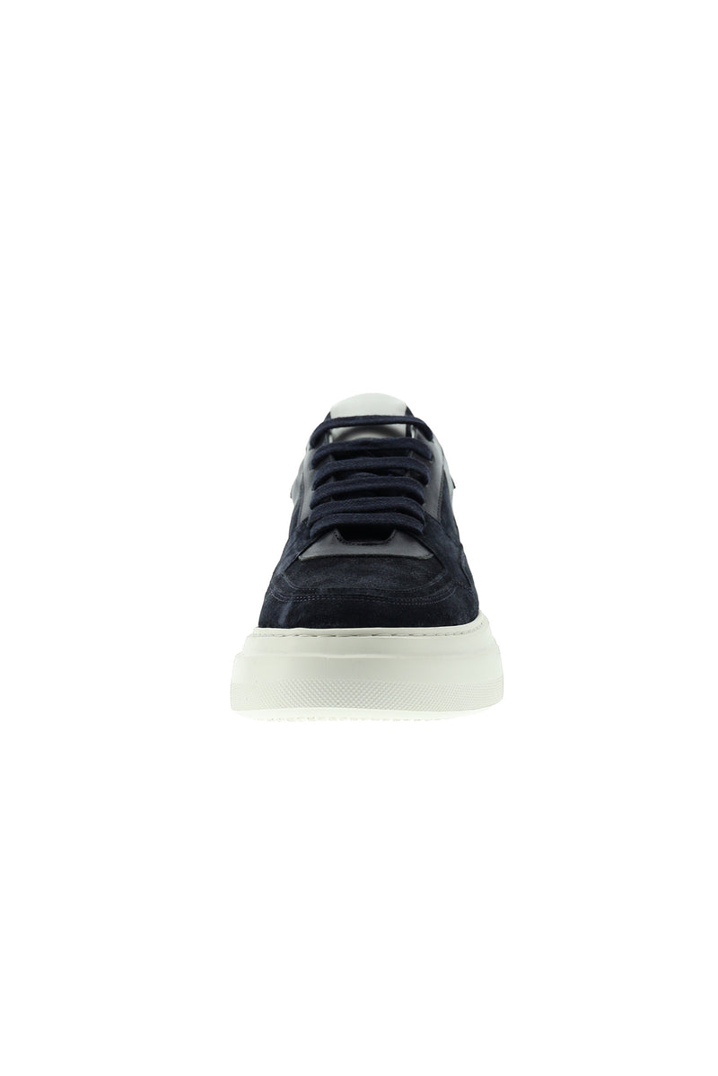 Lacivert Sneaker Deri Ayakkabı