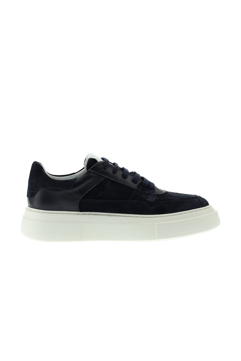 Lacivert Sneaker Deri Ayakkabı