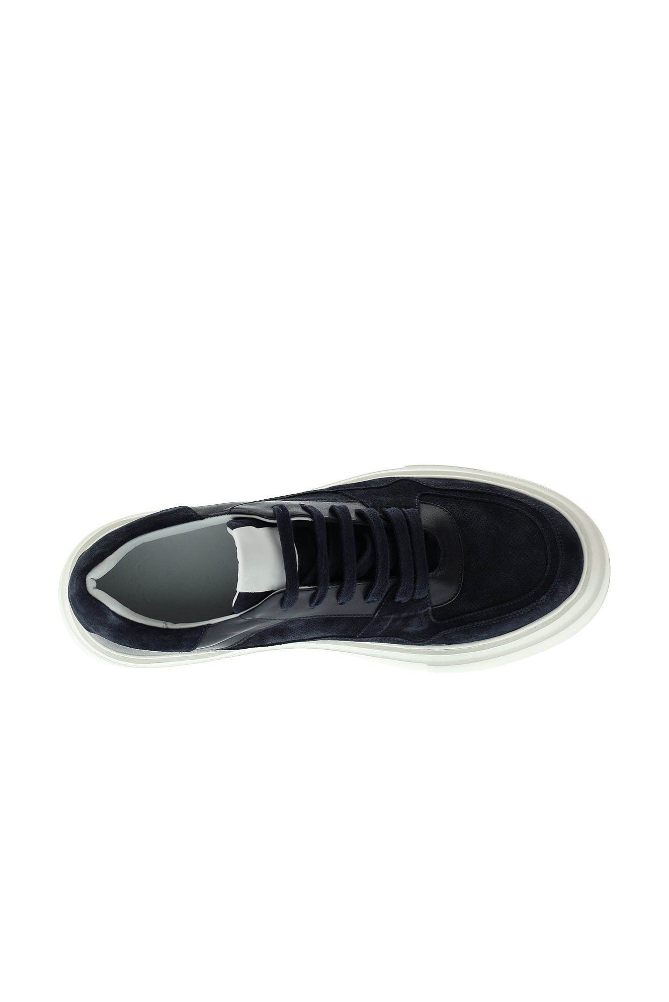 Lacivert Sneaker Deri Ayakkabı