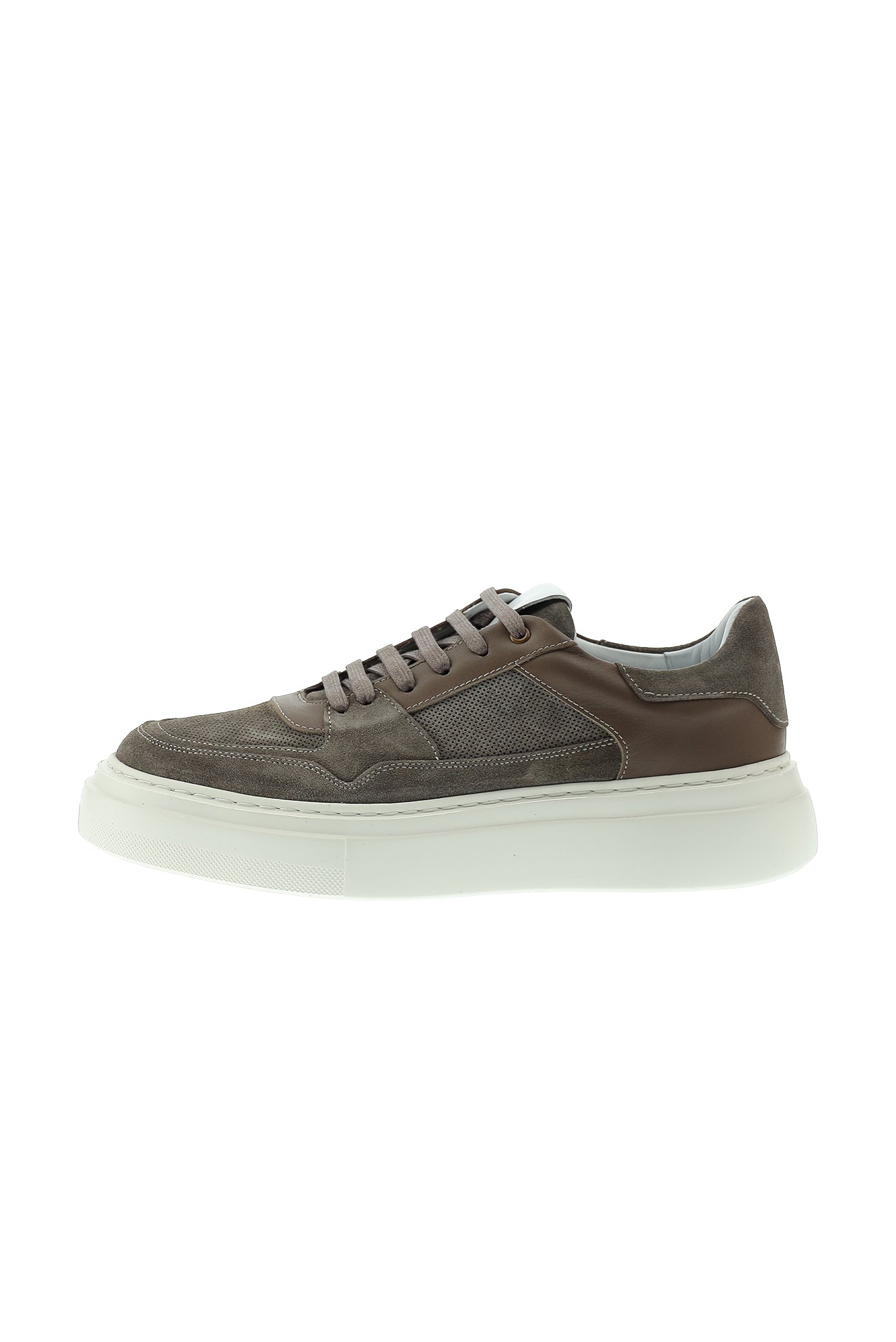 Orta Vizon Sneaker Deri Ayakkabı