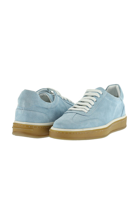Mavi Sneaker Deri Ayakkabı