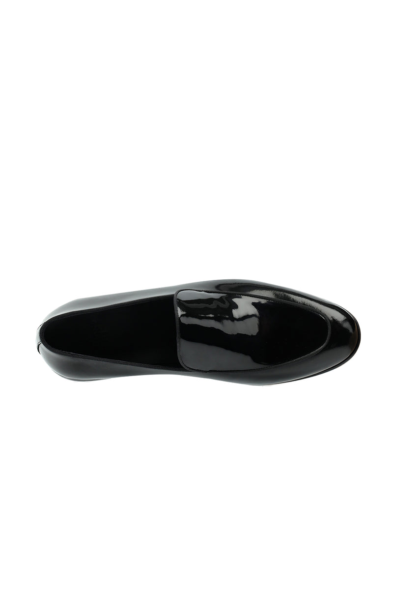 Siyah Rugan Kösele Deri Ayakkabı