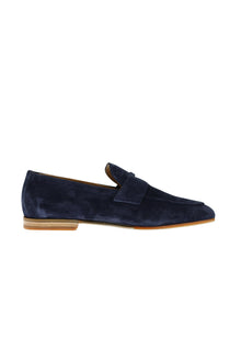Koyu Lacivert Loafer Süet Deri Ayakkabı