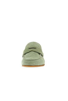 Mint Yeşili Loafer Süet Deri Ayakkabı