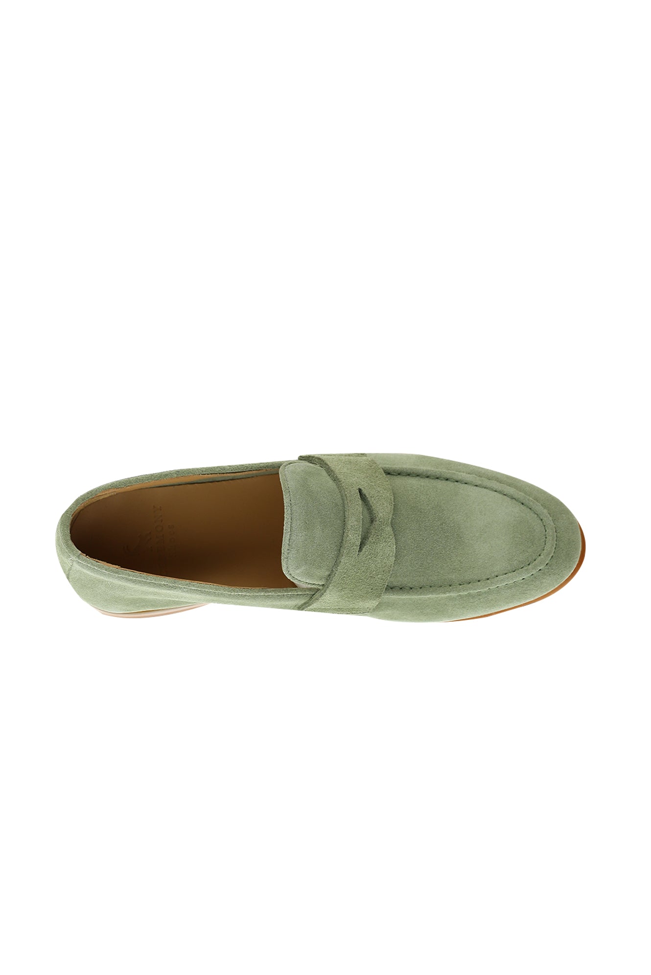 Mint Yeşili Loafer Süet Deri Ayakkabı