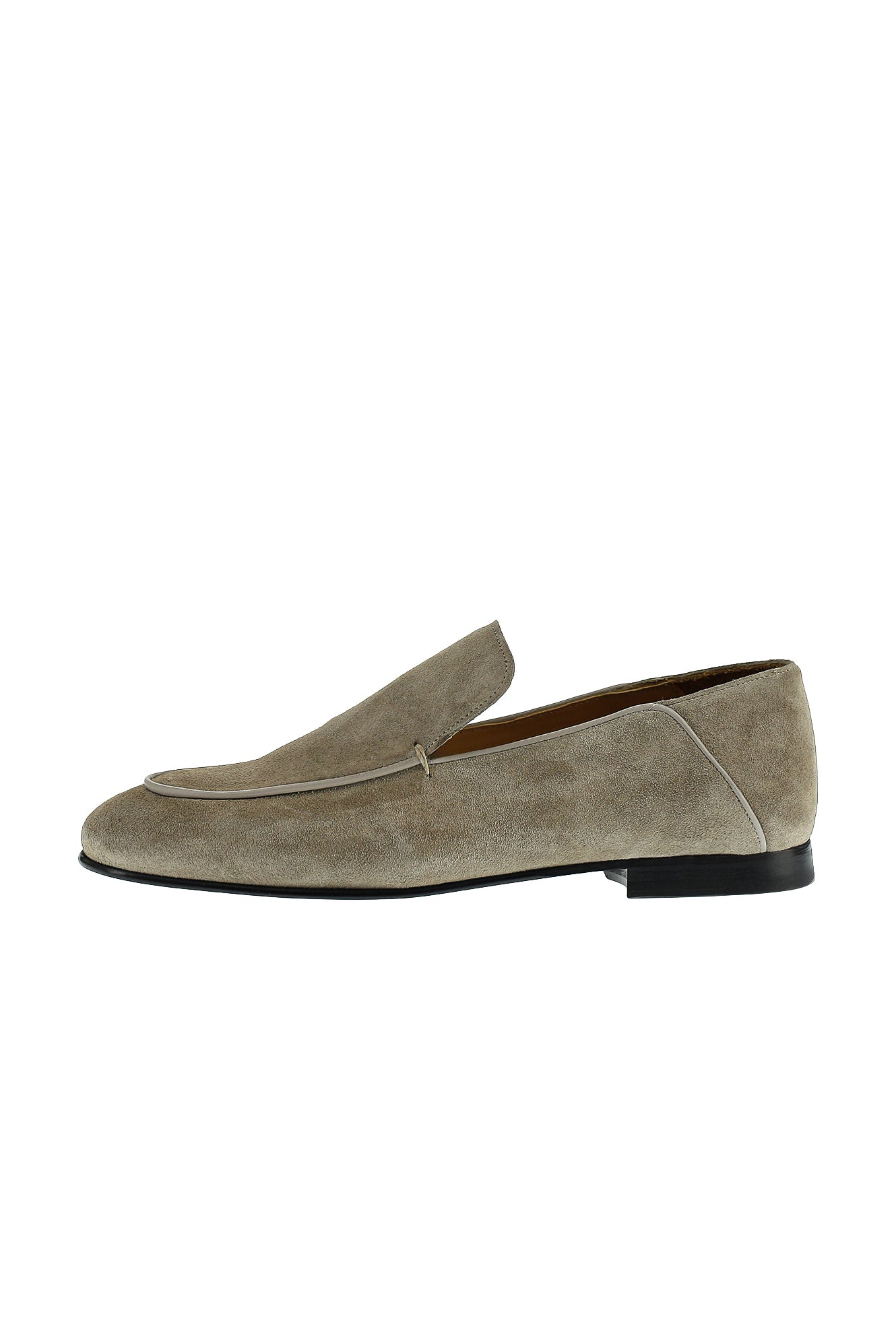 Orta Bej Süet Casual Loafer Deri Ayakkabı