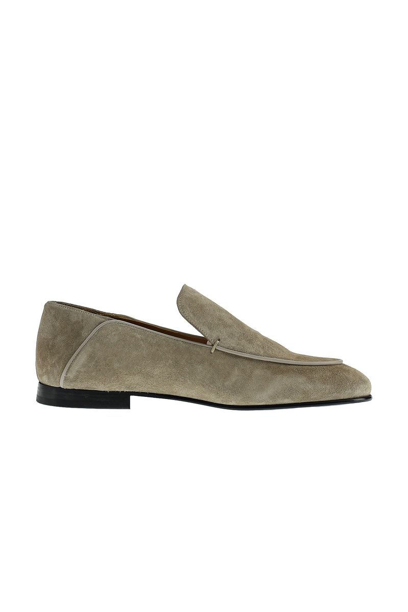 Orta Bej Süet Casual Loafer Deri Ayakkabı