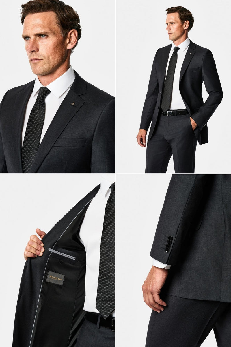 Marengo 8 Drop Long Slim Fit Düz Mono Yaka Takım Elbise