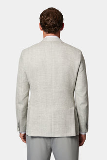 Orta Gri 7 Drop Slim Fit Dar Kesim Yünlü Keten Karışımlı İtalyan Balıksırtı Klasik Ceket