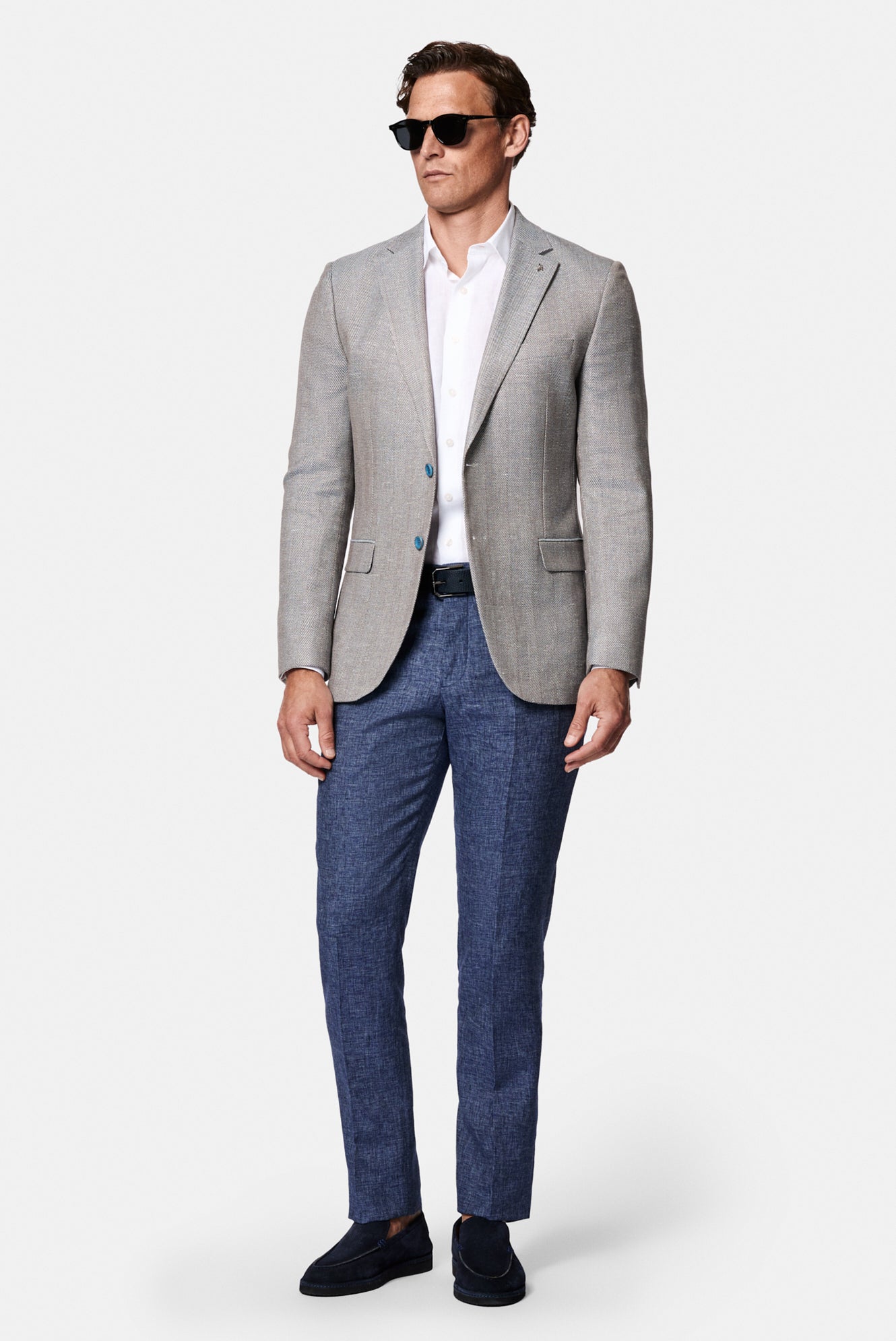 Mavi 6 Drop Regular Fit Standart Kesim Keten Karışımlı Pileli Klasik Kumaş Pantolon