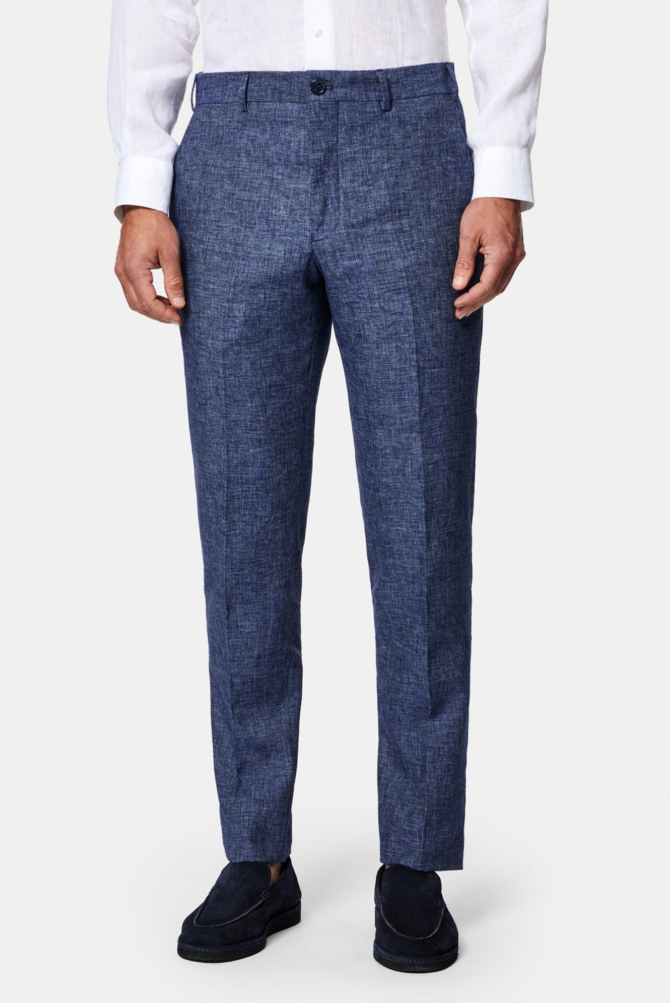 Mavi 6 Drop Regular Fit Standart Kesim Keten Karışımlı Pileli Klasik Kumaş Pantolon