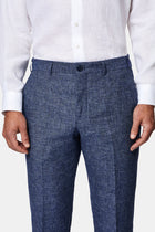Mavi 6 Drop Regular Fit Standart Kesim Keten Karışımlı Pileli Klasik Kumaş Pantolon