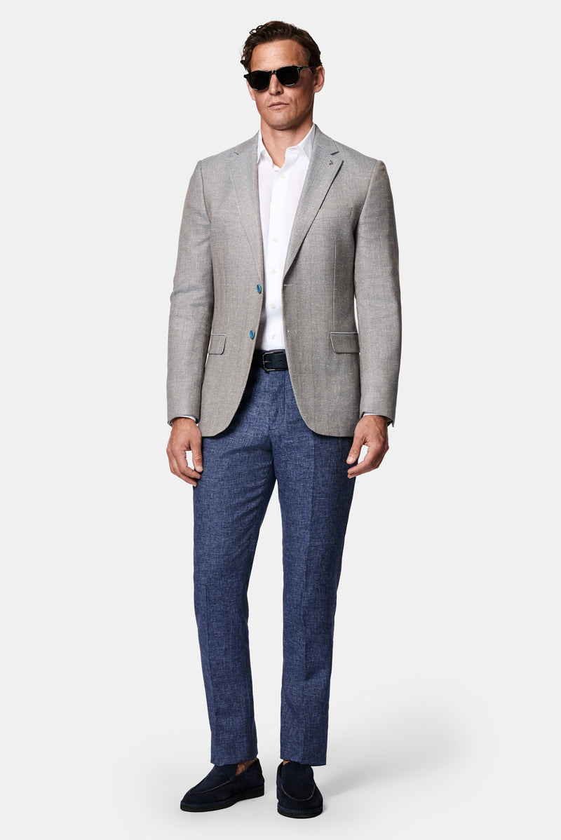 Mavi 6 Drop Regular Fit Standart Kesim Keten Karışımlı Pileli Klasik Kumaş Pantolon