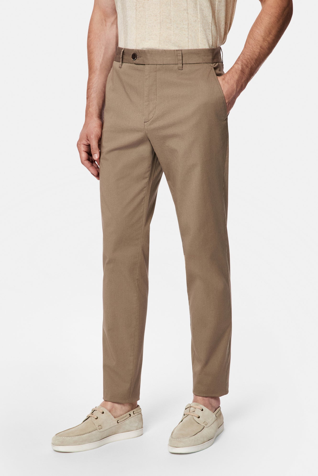Safari Tapered Slim Fit Yan Cepli Kanvas / Chino Pantolon