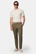 Açık Haki Tapered Slim Fit Yan Cepli Kanvas / Chino Pantolon