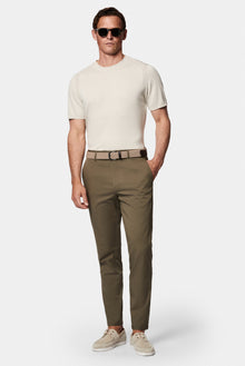 Açık Haki Tapered Slim Fit Yan Cepli Kanvas / Chino Pantolon