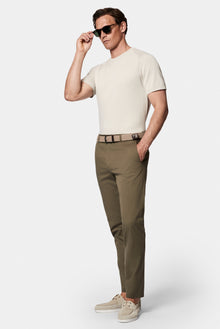 Açık Haki Tapered Slim Fit Yan Cepli Kanvas / Chino Pantolon