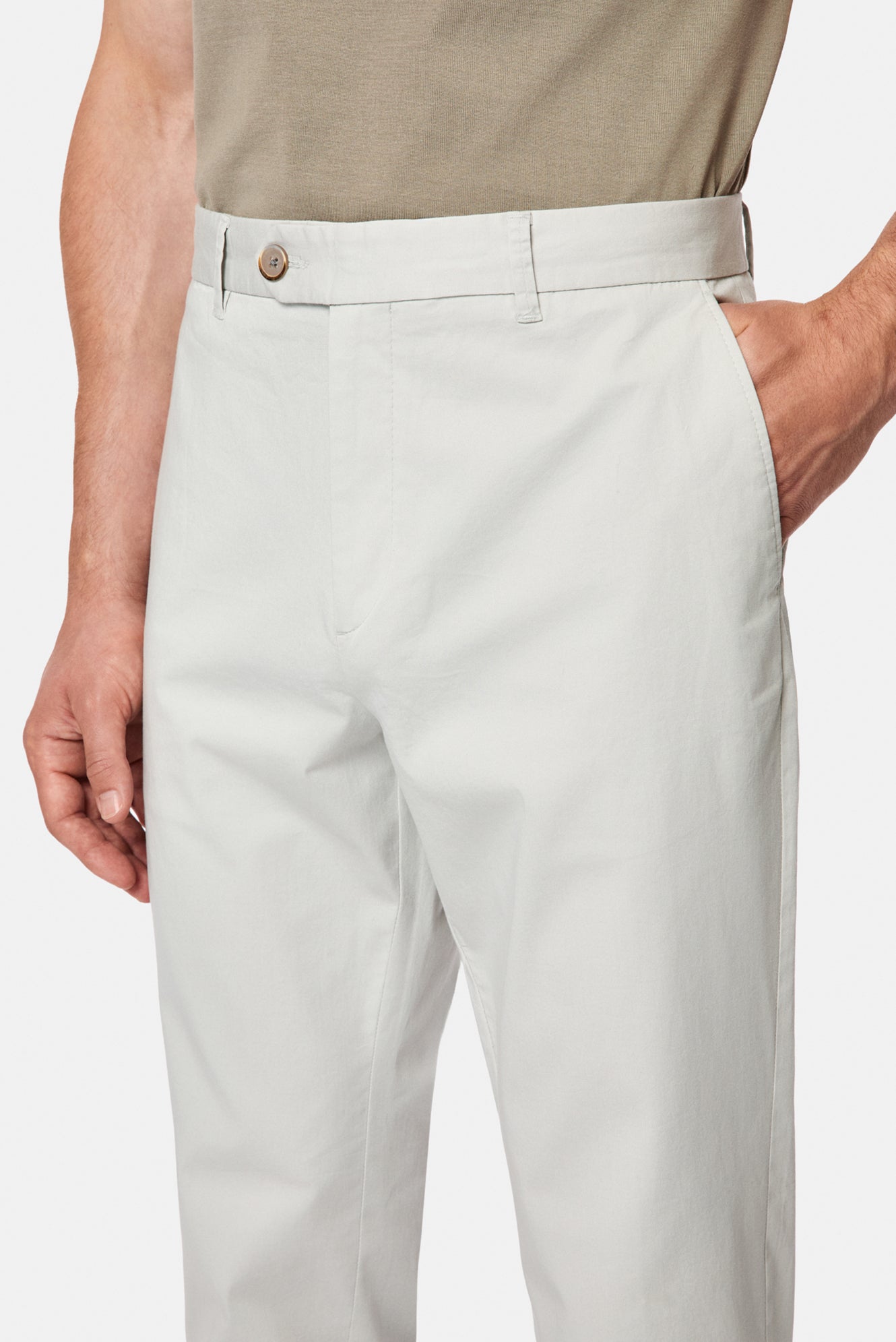 Taş Tapered Slim Fit Yan Cepli Kanvas / Chino Pantolon
