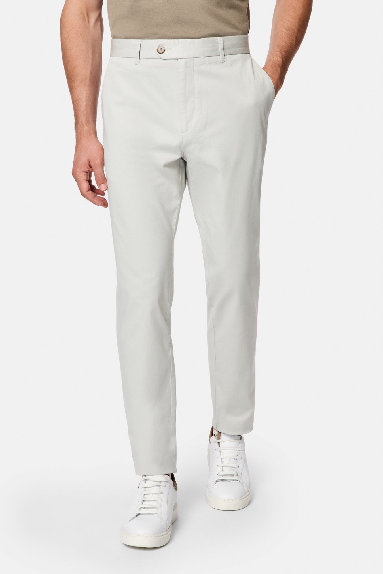 Taş Tapered Slim Fit Yan Cepli Kanvas / Chino Pantolon