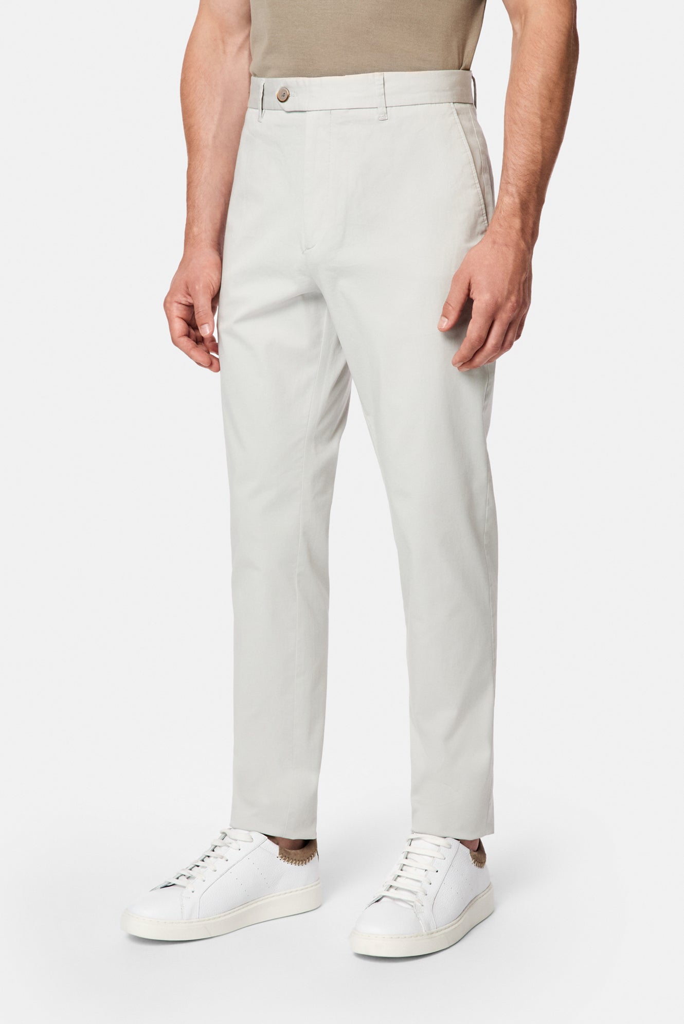 Taş Tapered Slim Fit Yan Cepli Kanvas / Chino Pantolon