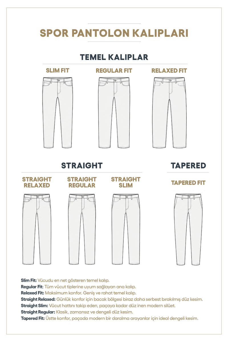 Koyu Lacivert Regular Fit Standart Kesim Keten Karışımlı Yandan Cep Chino / Kanvas Pantolon