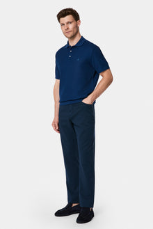 Orta Lacivert Slim Fit Dar Kesim 5 Cep Kanvas / Chino Pantolon