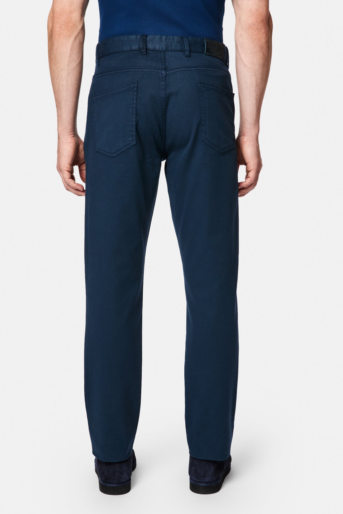 Orta Lacivert Slim Fit Dar Kesim 5 Cep Kanvas / Chino Pantolon