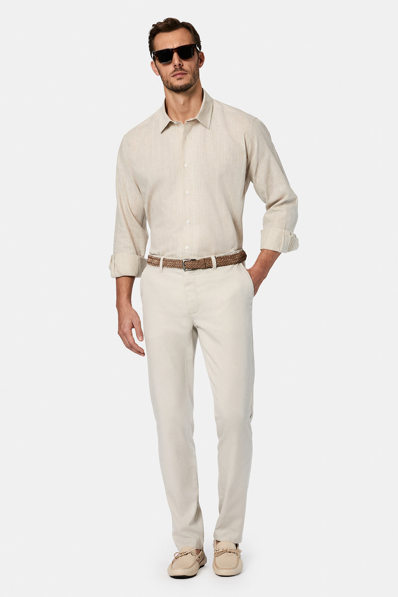 Ta? 4 Drop Relaxed Fit Rahat Kesim Lyocell Kar???ml? Yandan Cep Kanvas / Chino Pantolon-Abdullah Ki??l?