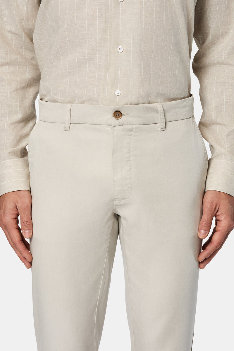 Ta? 4 Drop Relaxed Fit Rahat Kesim Lyocell Kar???ml? Yandan Cep Kanvas / Chino Pantolon-Abdullah Ki??l?