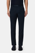 Koyu Lacivert Slim Fit Dar Kesim Modal Kar???ml? Yandan Cep Kanvas / Chino Pantolon-Abdullah Ki??l?
