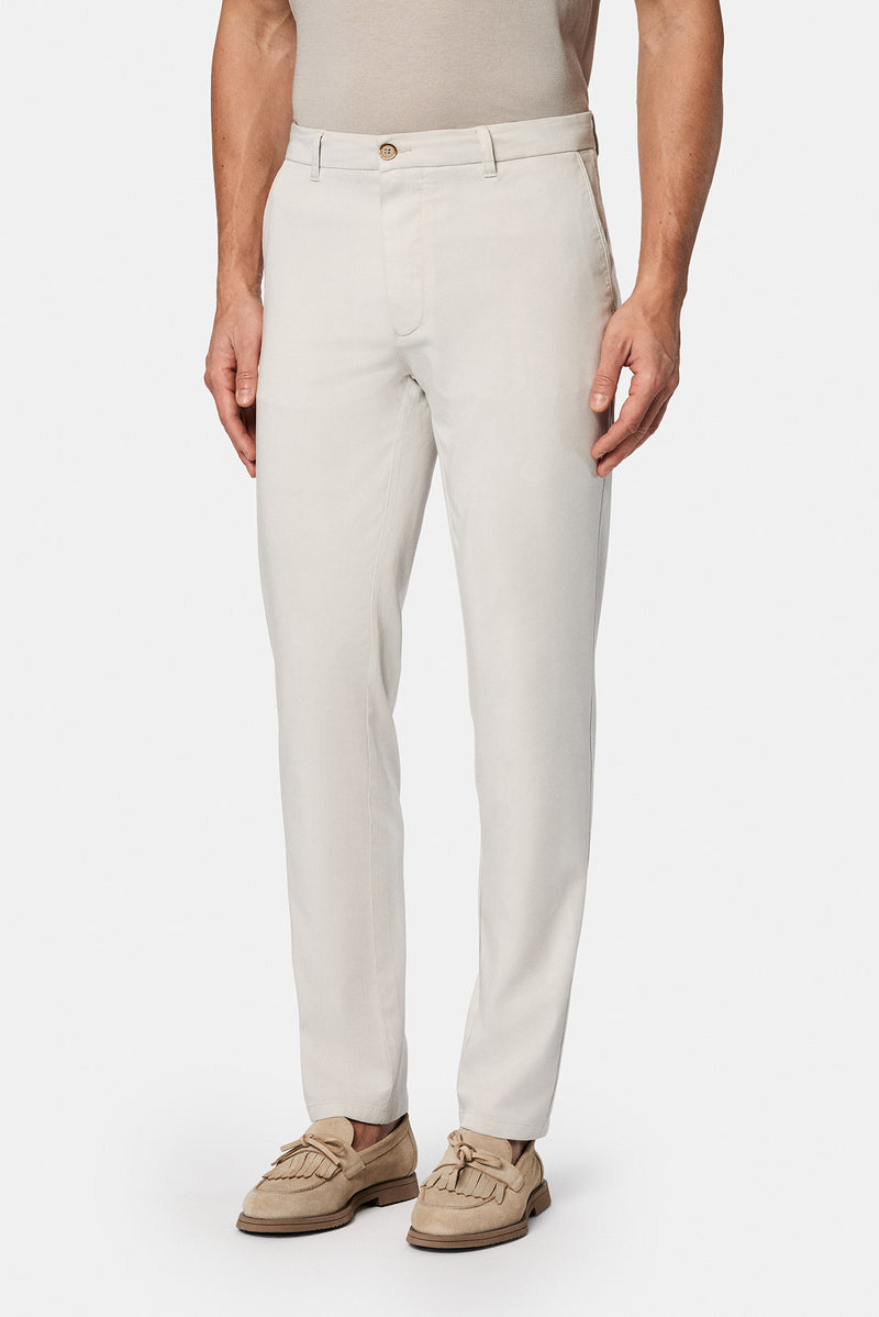 Ta? 7 Drop Slim Fit Dar Kesim Modal Kar???ml? Yandan Cep Kanvas / Chino Pantolon-Abdullah Ki??l?