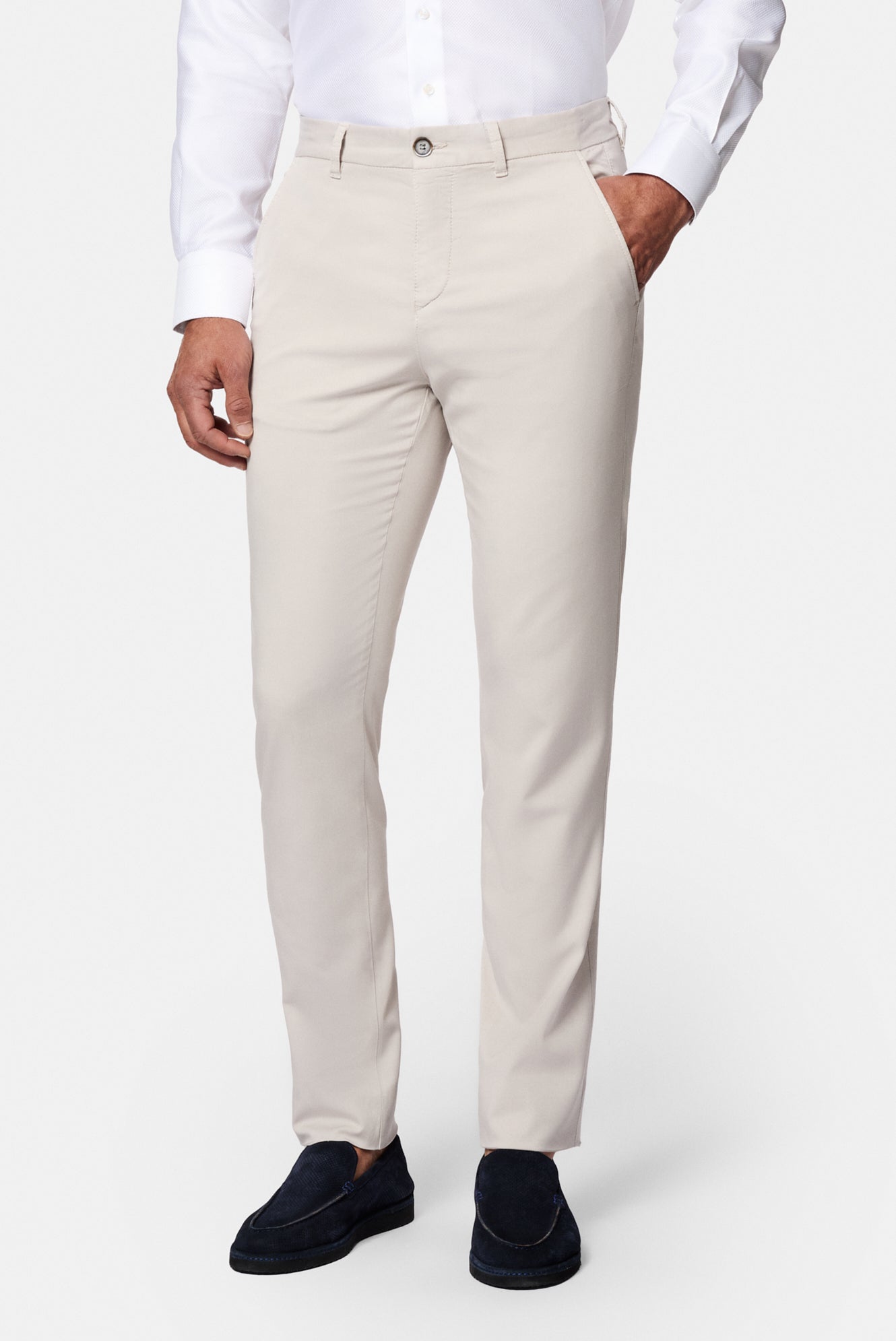 Taş Slim Fit Dar Kesim Modal Karışımlı Likralı Yan Cepli Kanvas / Chino Pantolon