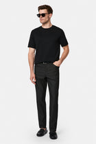 Siyah Regular Fit Standart Kesim Lyocell Karışımlı 5 Cep Kanvas / Chino Pantolon
