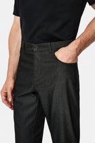Siyah Regular Fit Standart Kesim Lyocell Karışımlı 5 Cep Kanvas / Chino Pantolon