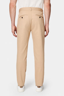 Orta Bej Regular Fit Standart Kesim Yan Cepli Pamuklu Likralı Kanvas / Chino Pantolon