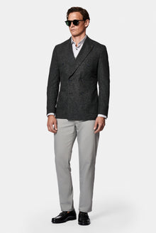 Orta Gri Regular Fit Standart Kesim Yan Cepli Pamuklu Likralı Kanvas / Chino Pantolon