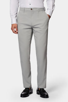 Orta Gri Regular Fit Standart Kesim Yan Cepli Pamuklu Likralı Kanvas / Chino Pantolon