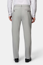 Orta Gri Regular Fit Standart Kesim Yan Cepli Pamuklu Likralı Kanvas / Chino Pantolon