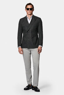 Orta Gri Regular Fit Standart Kesim Yan Cepli Pamuklu Likralı Kanvas / Chino Pantolon