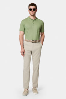 Orta Bej Regular Fit Standart Kesim Yan Cepli Pamuklu Likralı Kanvas / Chino Pantolon